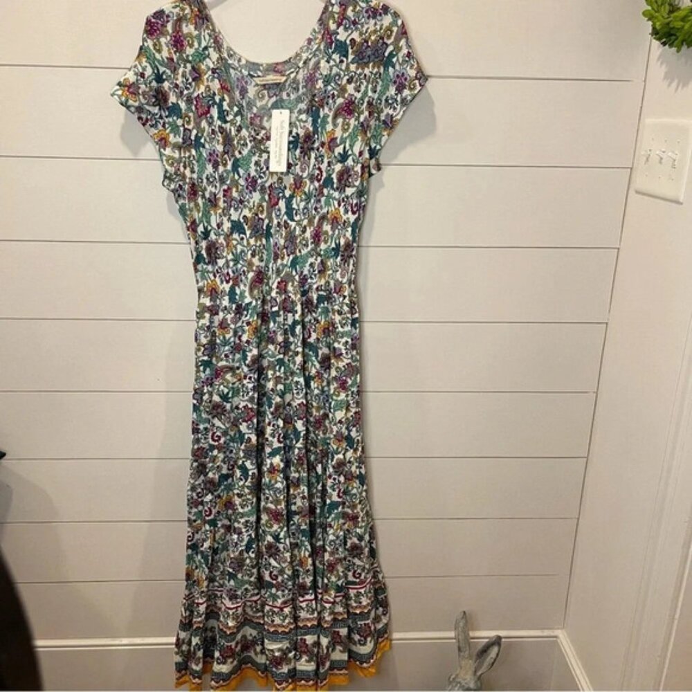 Soft Surroundings Kara Floral Maxi Dress Womens Size Large NWT